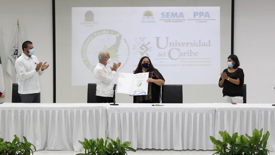 Unicaribe, primera institución educativa en recibir el Distintivo “Quintana Roo Verde”