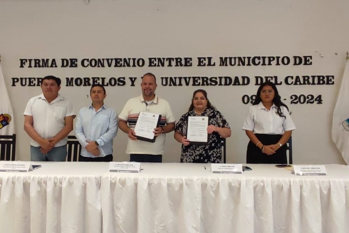 Universidad del Caribe y Municipio de Puerto Morelos firman convenio de colaboración