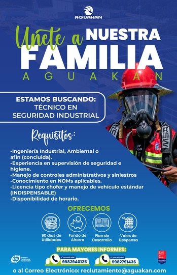 Técnico en Seguridad Industrial Aguakan
