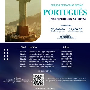 Cursos de Portugués