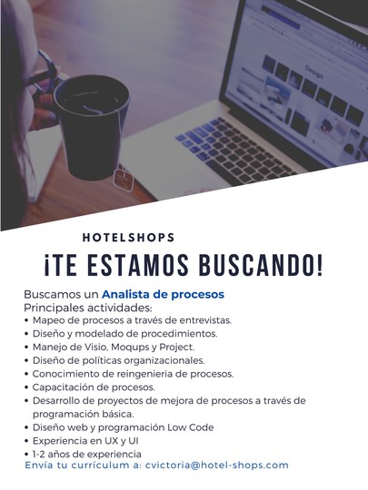Analista de Procesos Hotel Shops