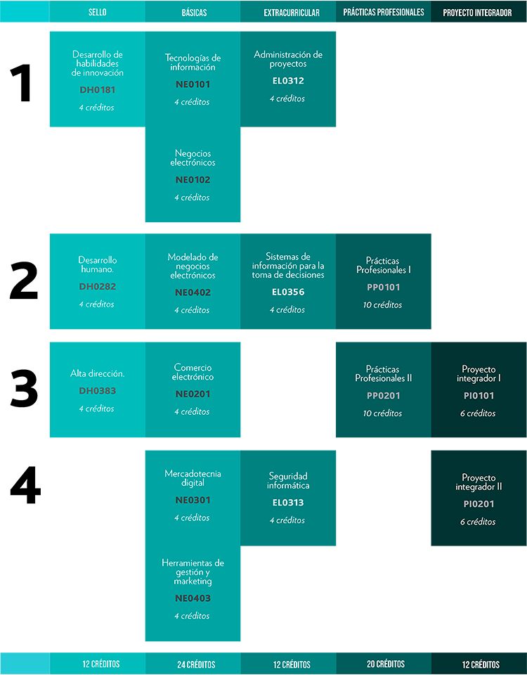 Mapa curricular MNE 2020